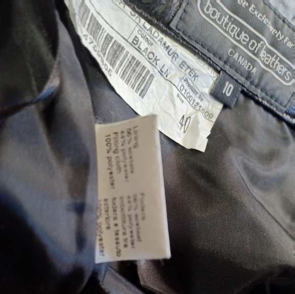 Boutique of Leathers Black leather skirt Sz 10 - Picture 6 of 14